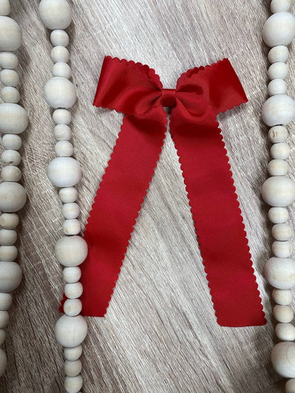 Scalloped Long Tail Bow