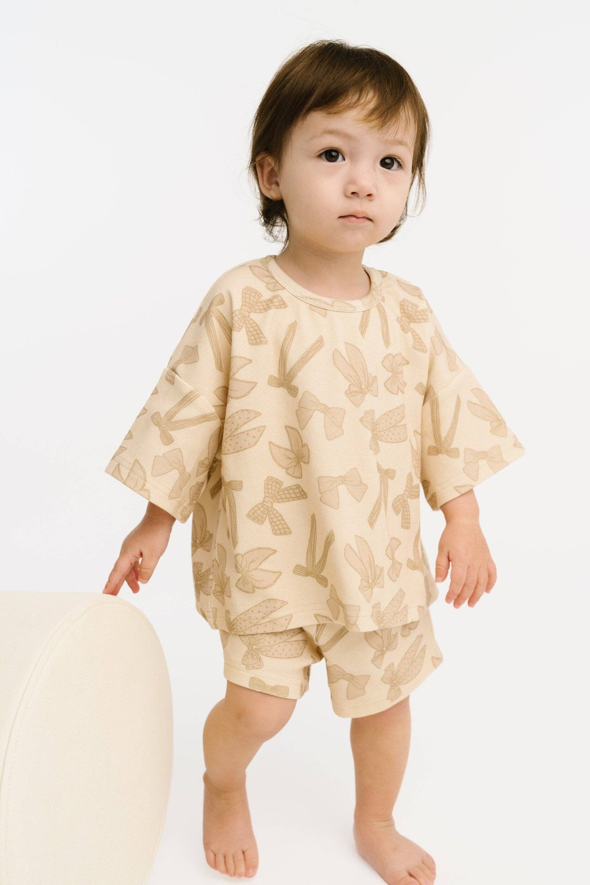 Neutral Bows Slouchy Set