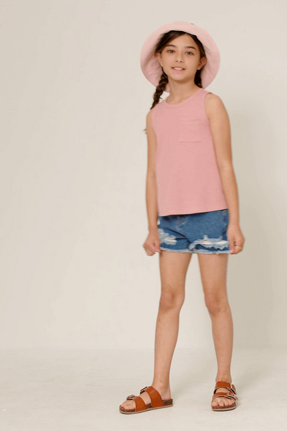 Waffle Knit Pocket Tank