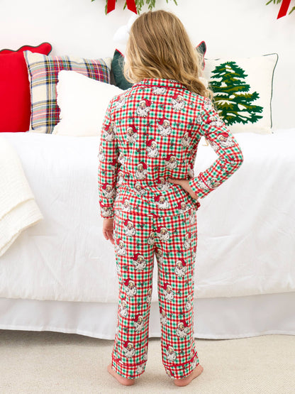 Dear Santa Button Up PJ Set