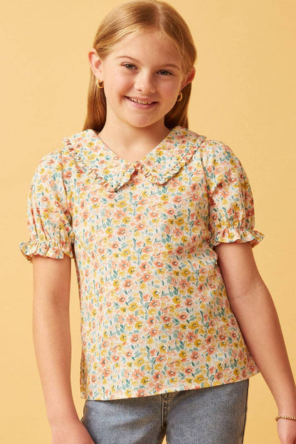 Floral Ruffle Top