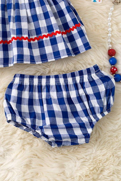 Gingham Flag Bloomer Set