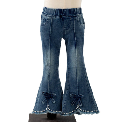 Pearl Denim Flares