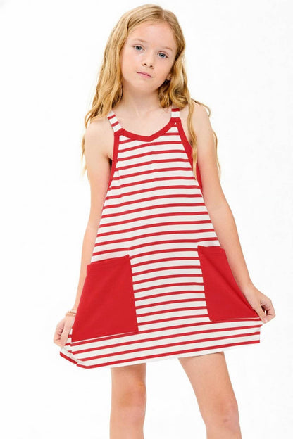 Striped Dress w/ Romper