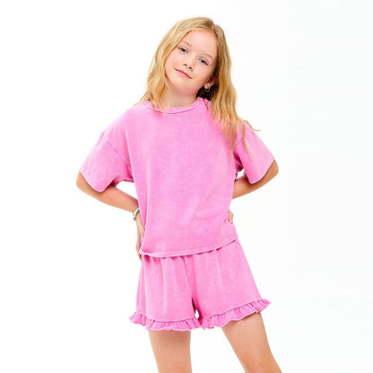Mineral Washed Shorts Set