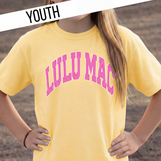Lulu Mac Yellow Pink Stripe T-Shirt