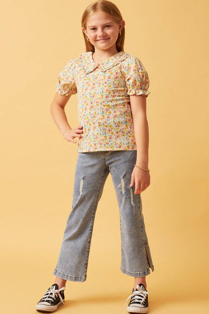 Floral Ruffle Top