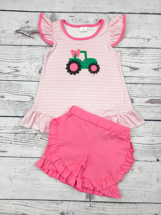 Ruffle Tractor Short Set