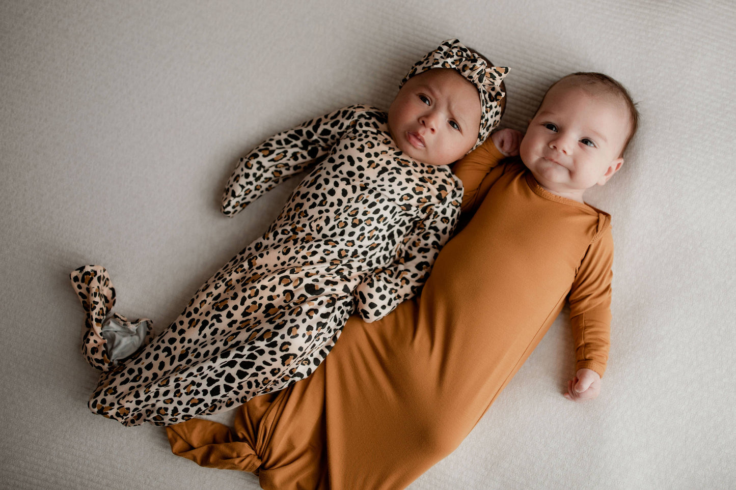 Leopard Knotted Gown and Hat