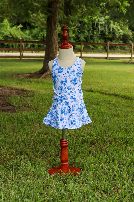 Floral Tank and Skort Set