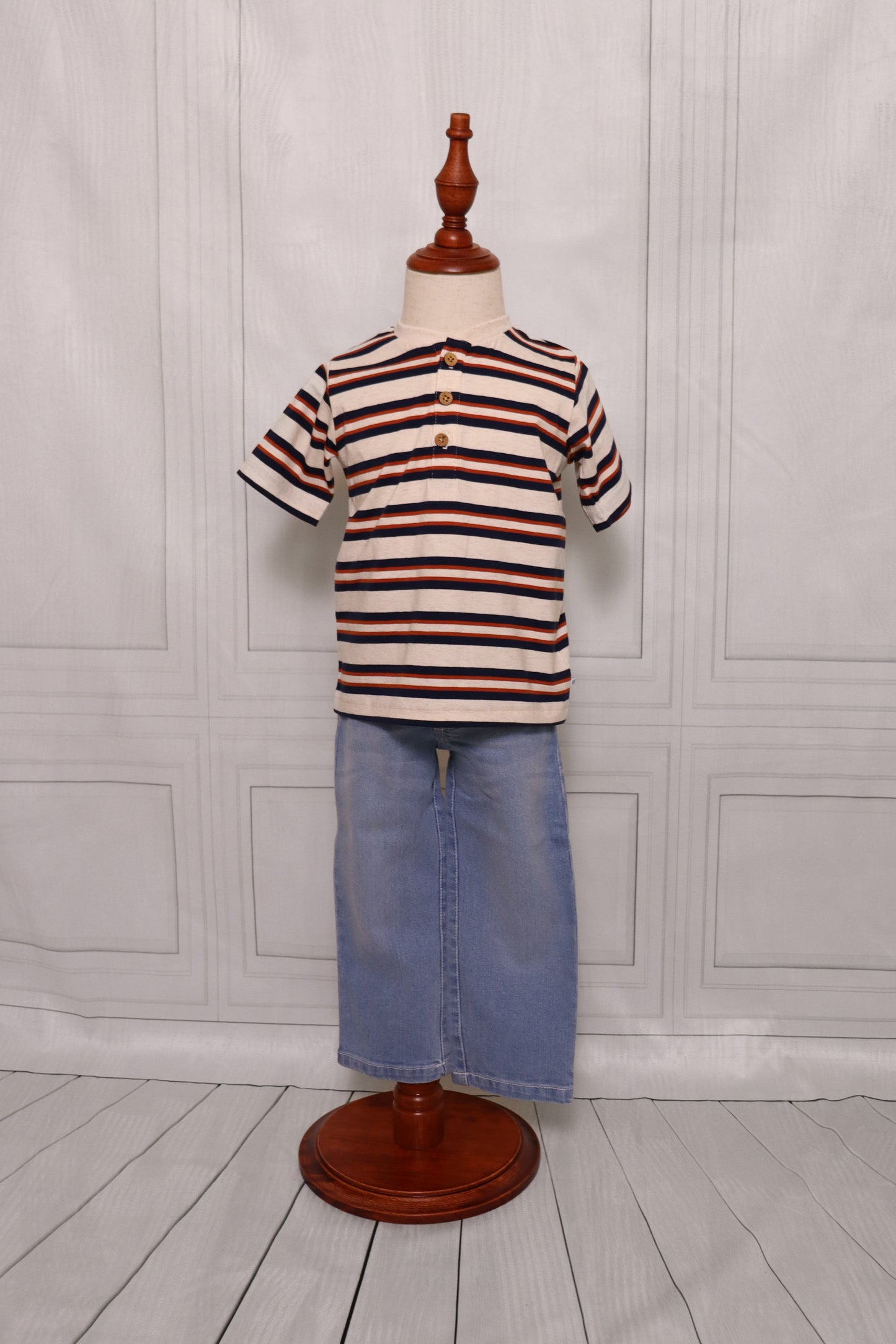Oatmeal & Rust Henley