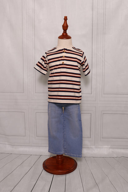 Oatmeal & Rust Henley
