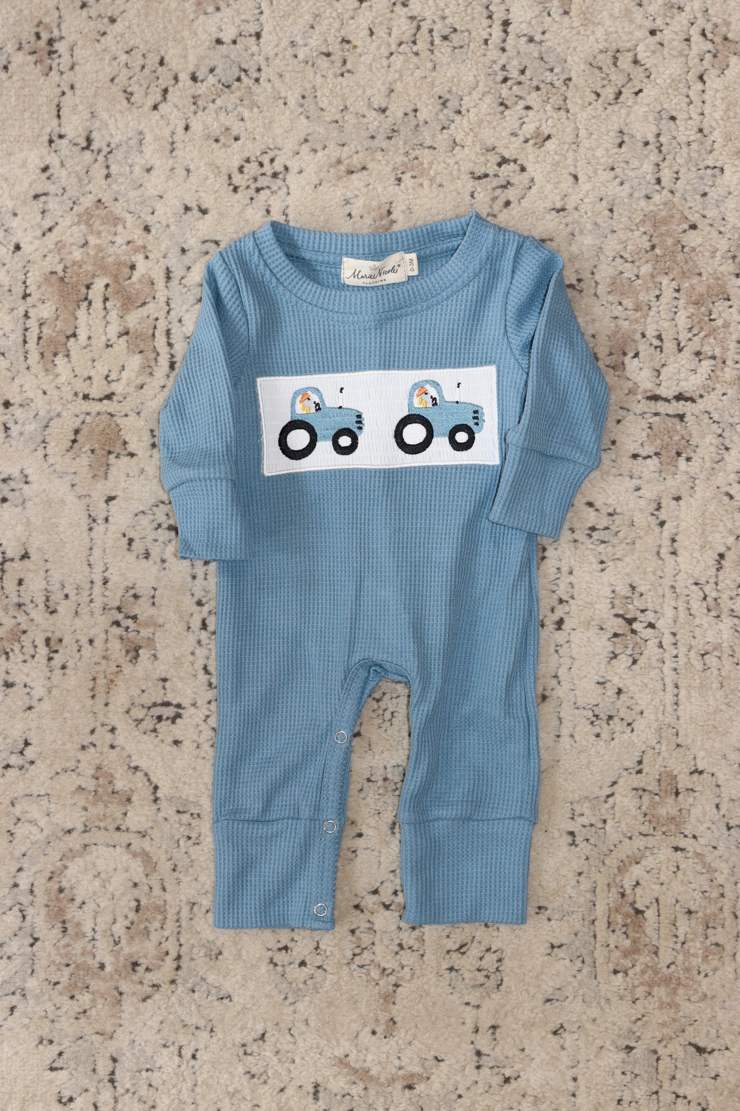 Smocked Tractors Romper
