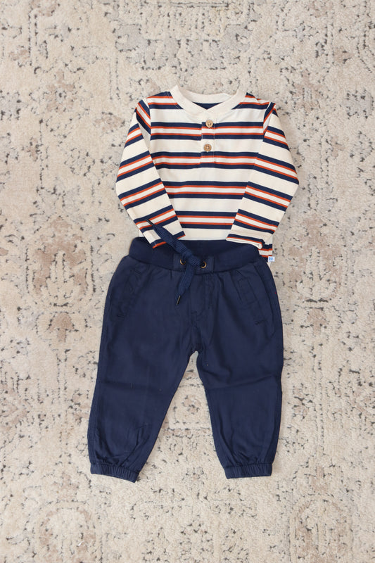 Oatmeal & Rust Henley