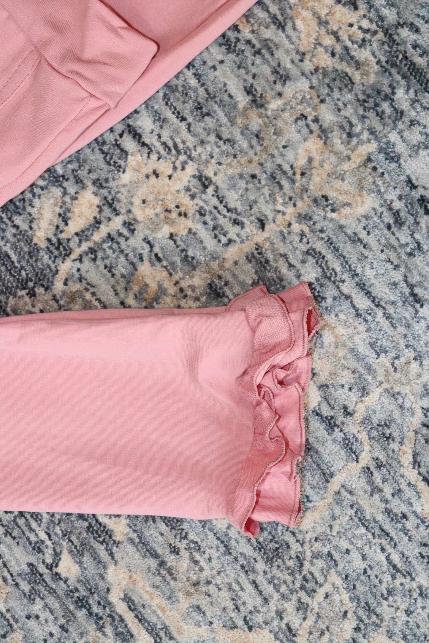 Hooded Ruffle Pocket Fall Winter Lounge Set