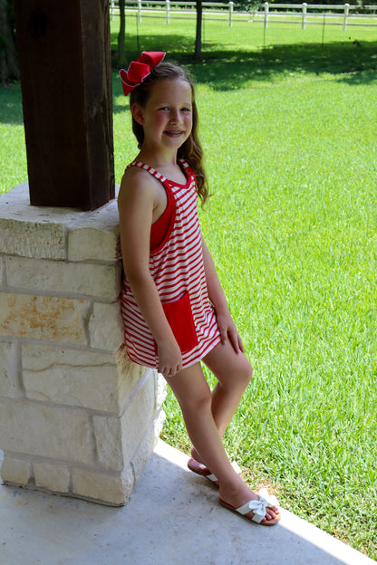 Striped Dress w/ Romper