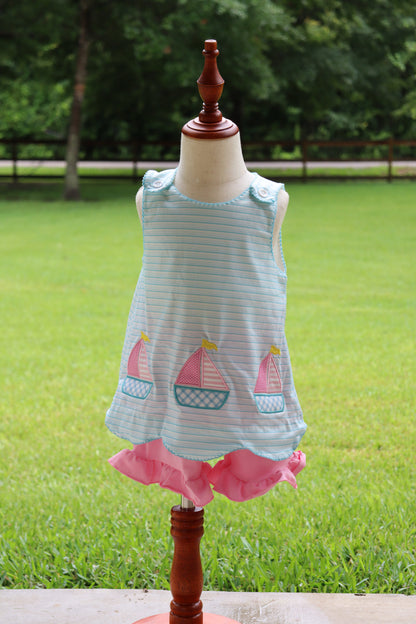 Sailboat Applique Short Set