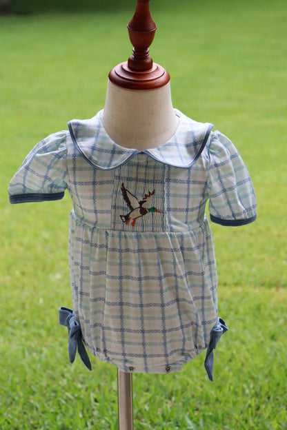 Duck Applique Ruffle Bubble