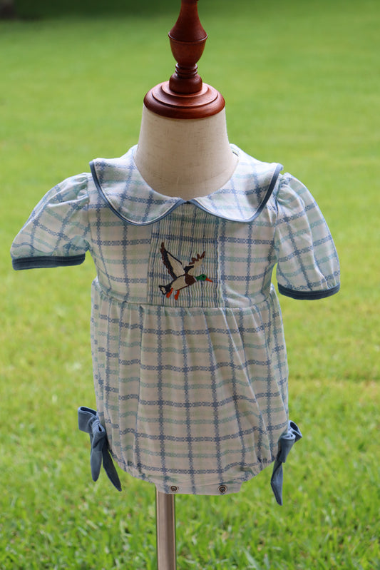 Duck Applique Ruffle Bubble