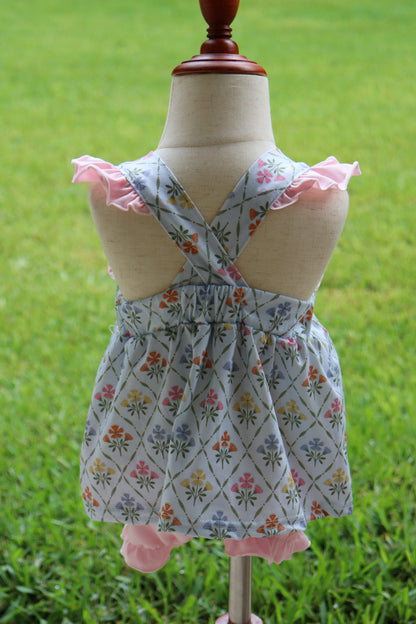 Floral Block Print Bloomer Set
