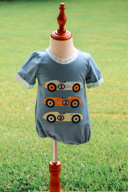 Race Car Applique Bubble