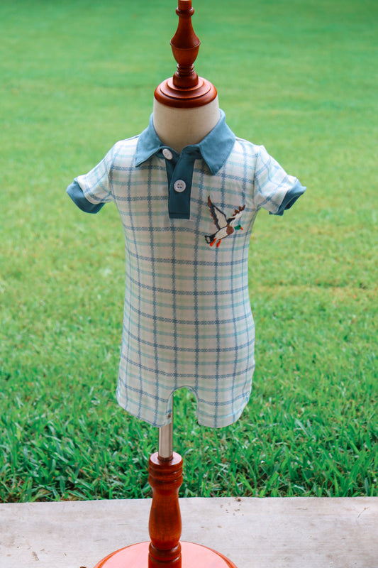 Duck Applique Polo Romper
