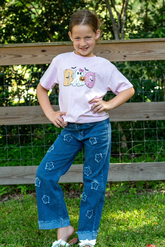 Star Shaped Distressed Jeans