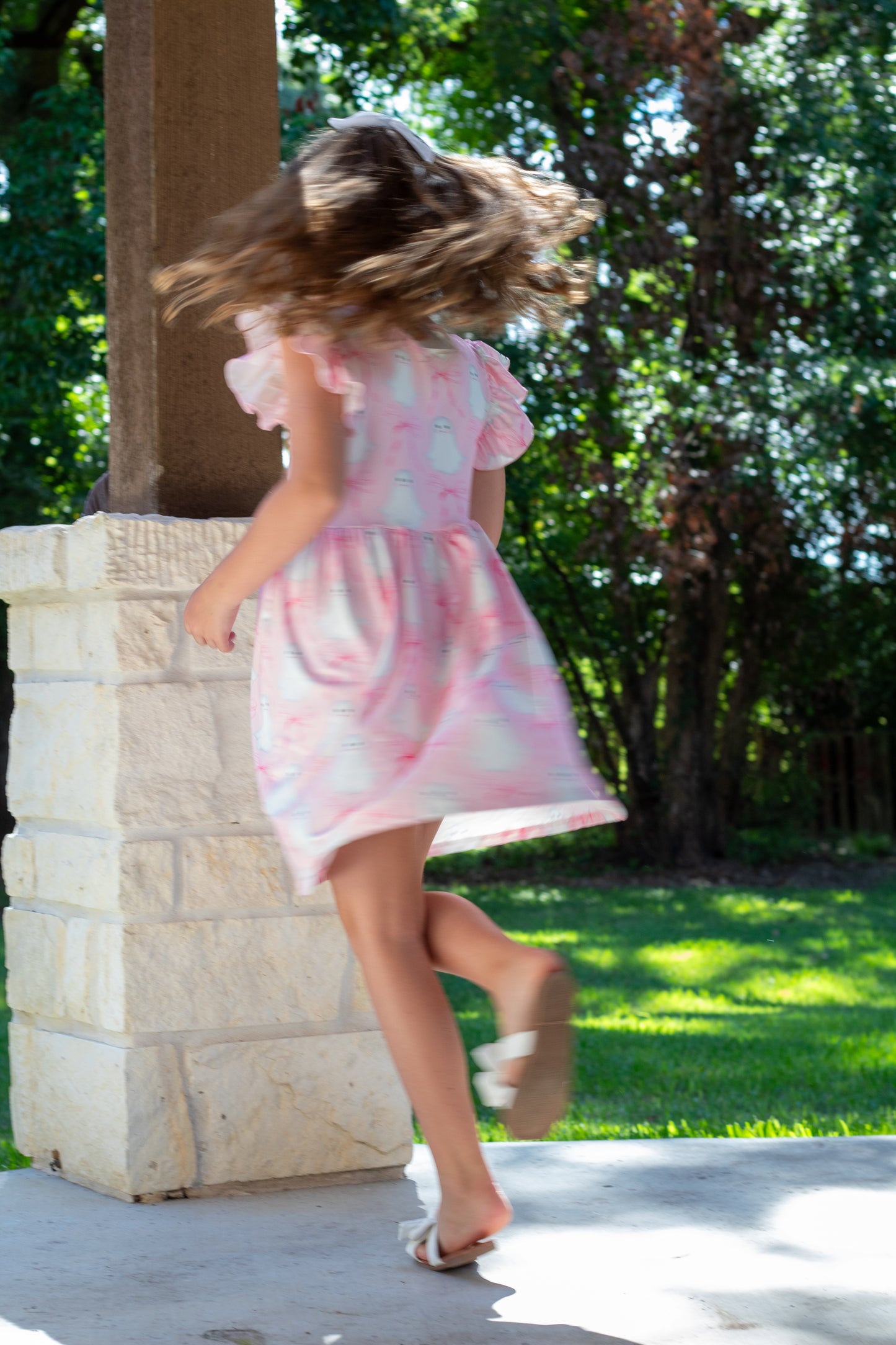 Ghost and Bows Flying Sleeve Dress