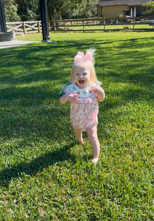 Watermelon Smocked Bubble