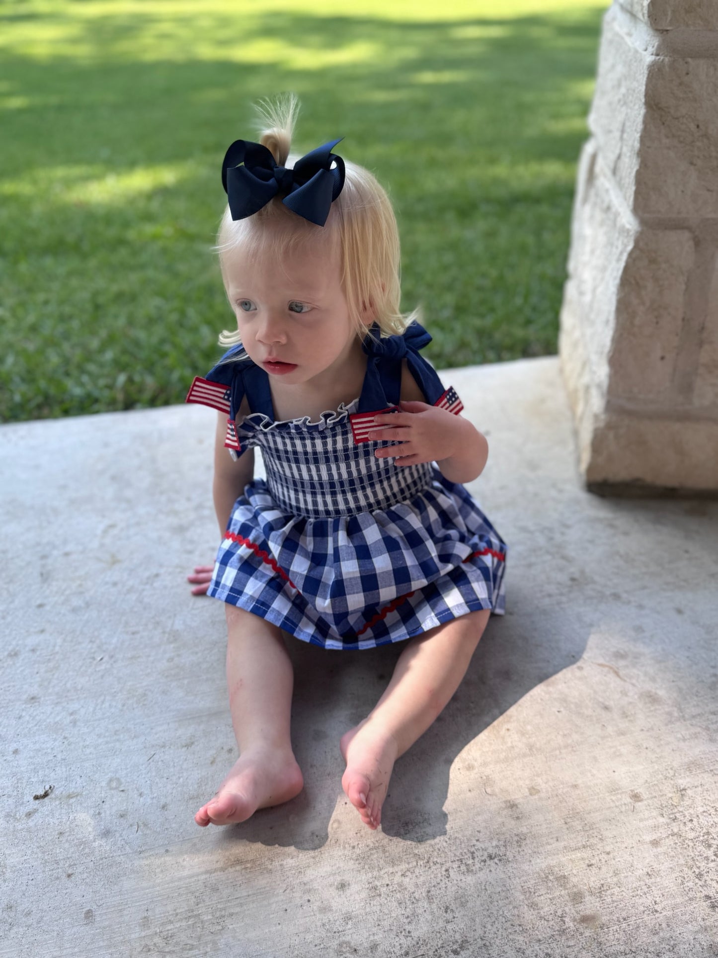 Gingham Flag Bloomer Set