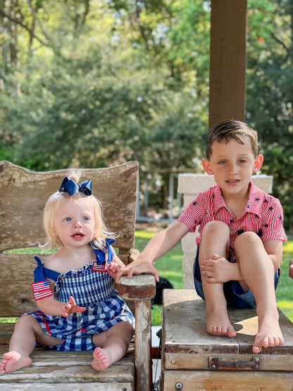 Gingham Flag Bloomer Set