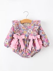 Fall Floral Vintage Romper