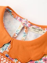 Fall Floral Smocked Bubble