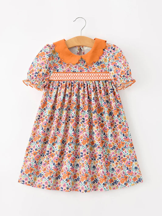 Fall Smocked Petals Dress