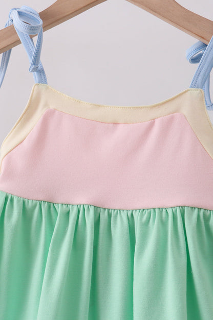 Color Block Short Set