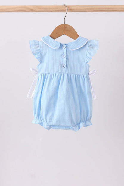 Smocked Floral Ruffle Bubble