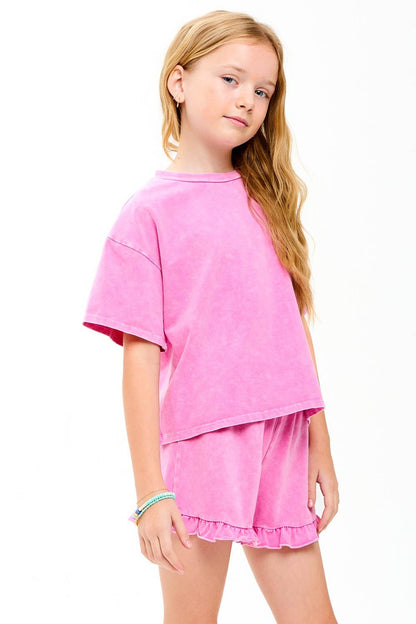 Mineral Washed Shorts Set