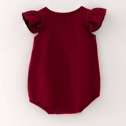 Maroon Football Sequin Romper