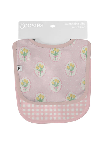 Fancy Tulips Bib Set