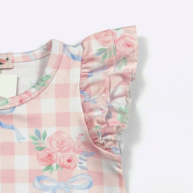 Plaid Coquette Baby Romper