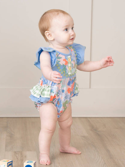 Springtime Floral Ruffle Bubble