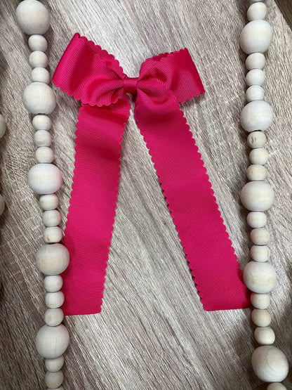 Scalloped Long Tail Bow