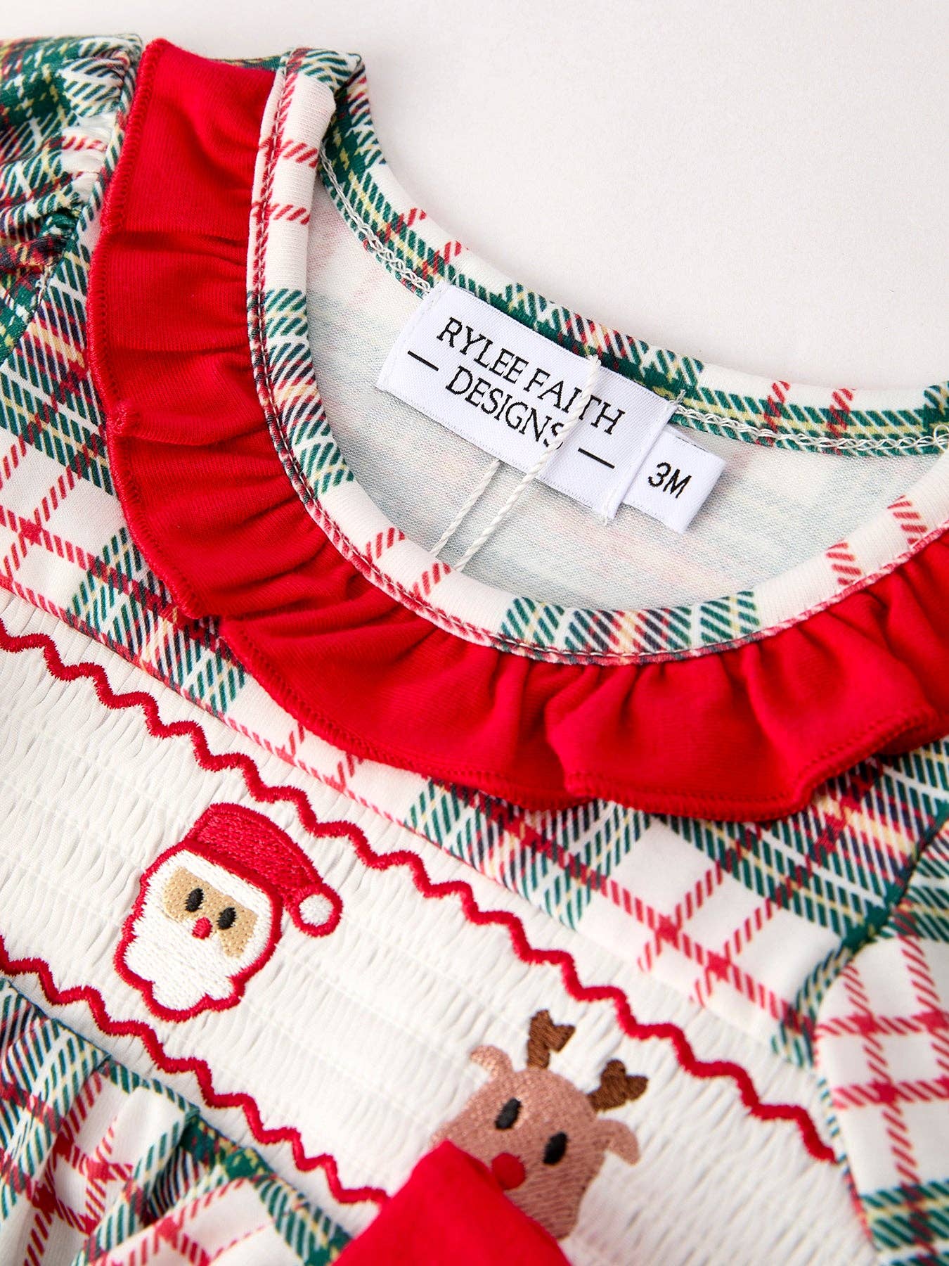 Christmas Plaid Smocked Set