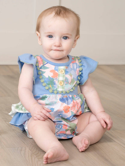 Springtime Floral Ruffle Bubble