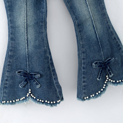 Pearl Denim Flares