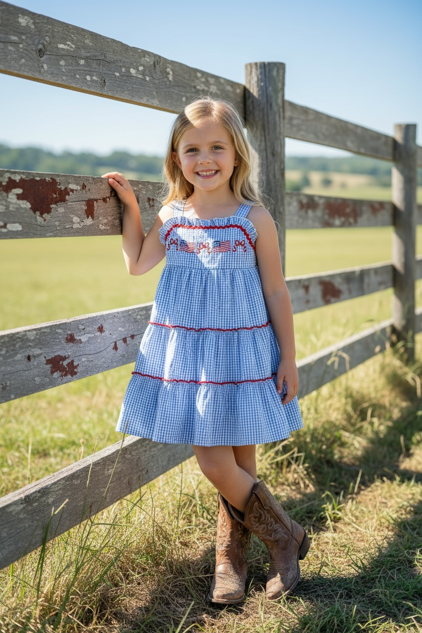 Gingham Flag Dress