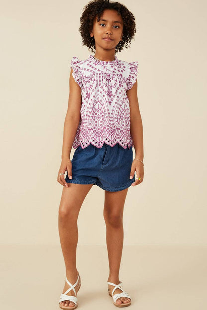 Scallop Hem Top