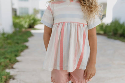 Blush Stripe Short Set