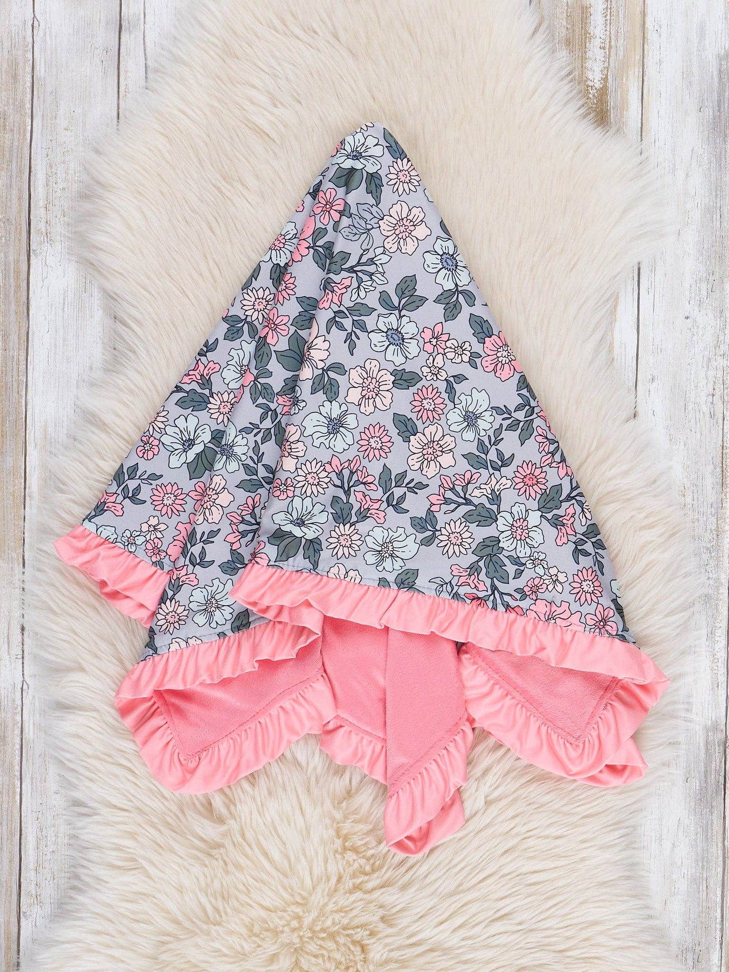 Autumn Rosebud Minky Blanket