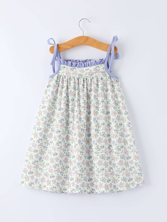 Floral Smocked Bow Dress